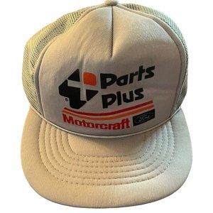 Vintage Motocraft Ford Trucker Hat Cap Snapback Mesh Parts Plus Screenprint